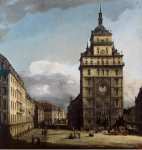 Bellotto Bernardo Square with the Kreuz Kirche in Dresden - Hermitage